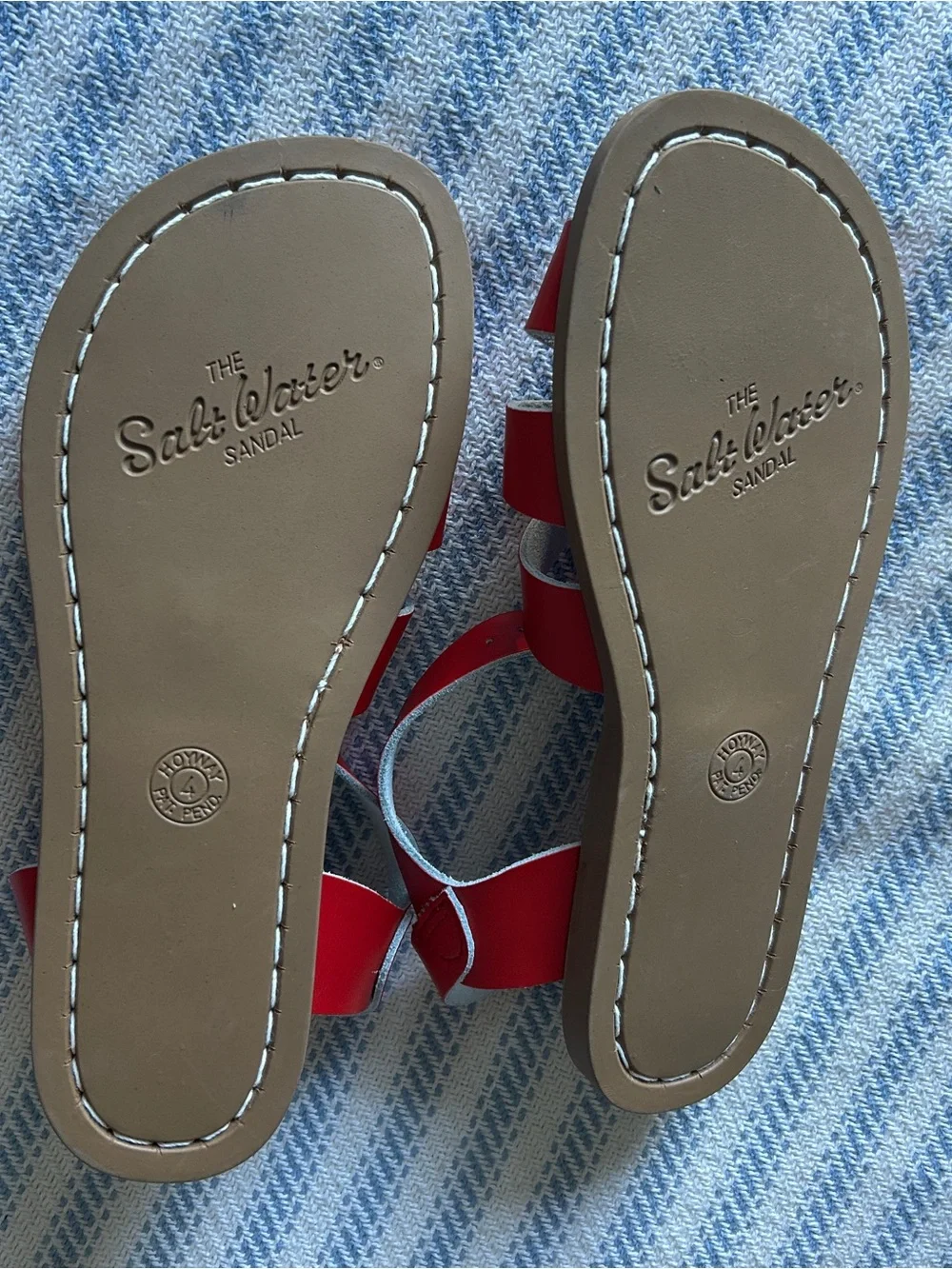 Kids Red Strappy Sandals with Buckle Closure